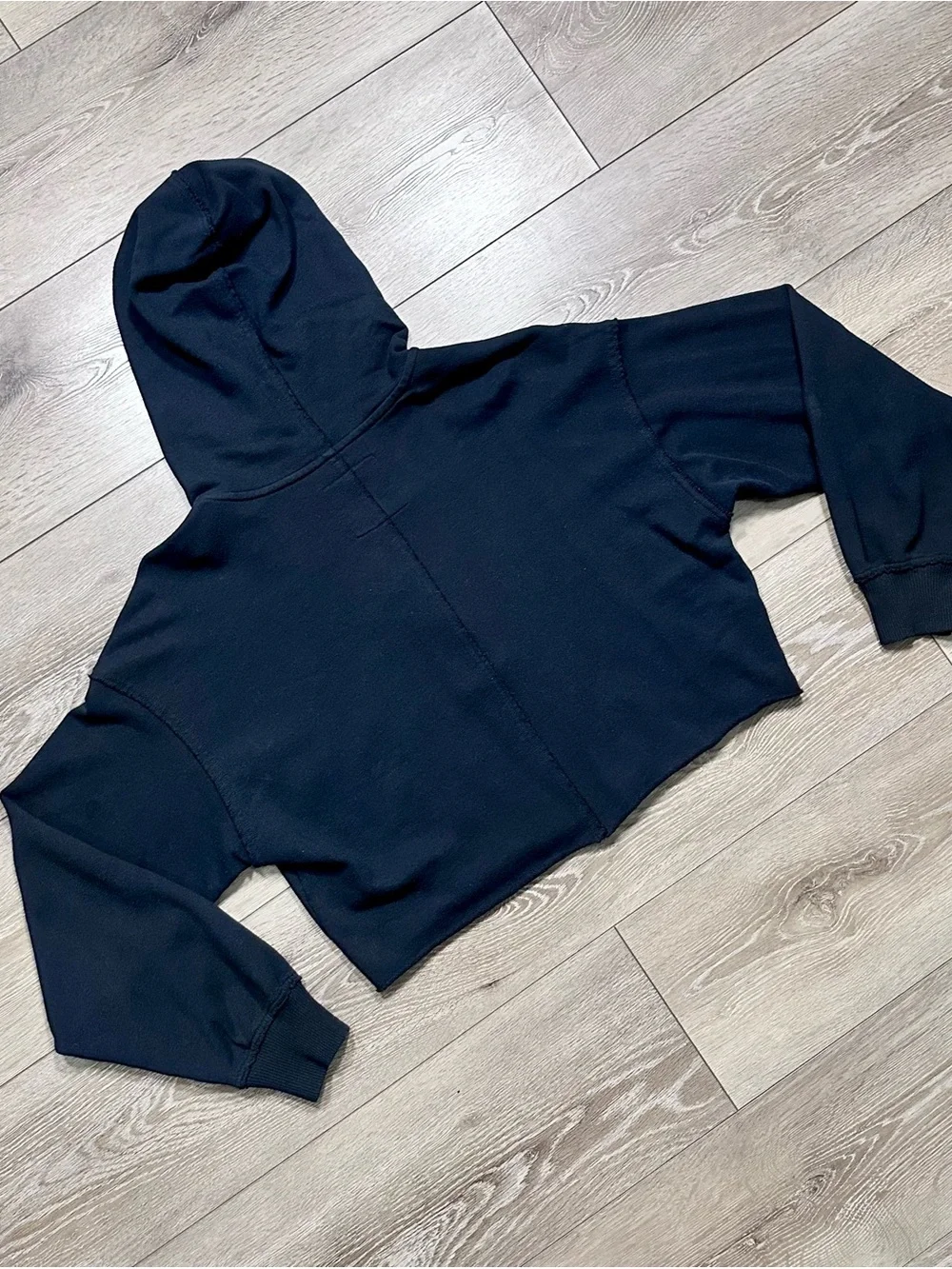 Aerie V-Neck Cropped Pullover Hoodie